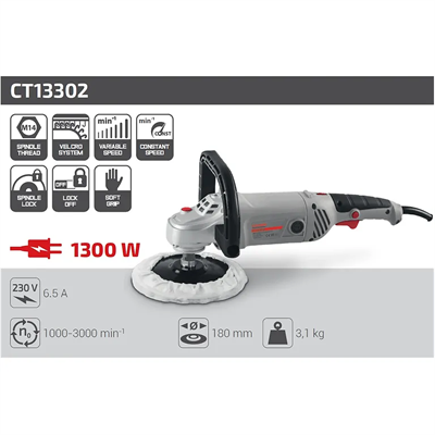 Crown CT 13302 1300W 180 mm Polisaj Makinesi