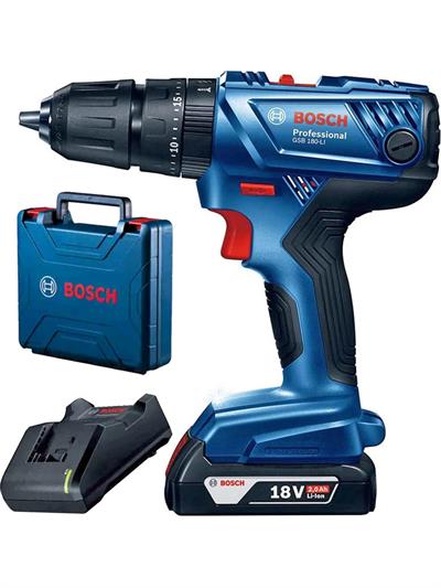 Bosch Gsb 180-Li 18V 2Ah Darbeli Tek Akülü Vidalama Şarjlı Matkap
