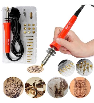 Mercure Ahşap Yakma Seti Hobi Dekorasyon 30W (24 PARÇA)