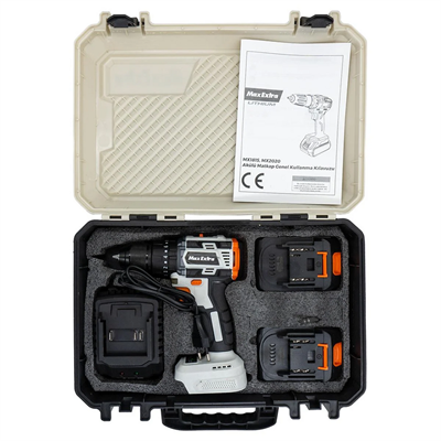 Max Extra MX2020 Çift Akü Kömürsüz Darbeli Matkap 20V 2.0Ah