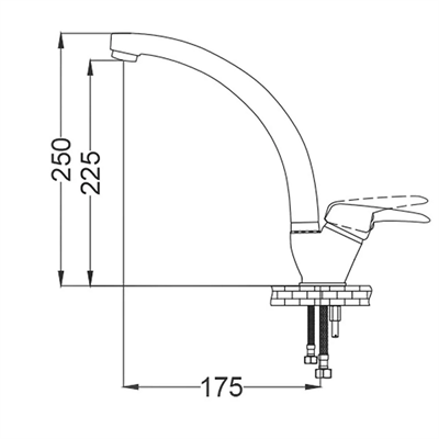 GMS NRN101 Narin Mix Kuğu Lavabo Bataryası