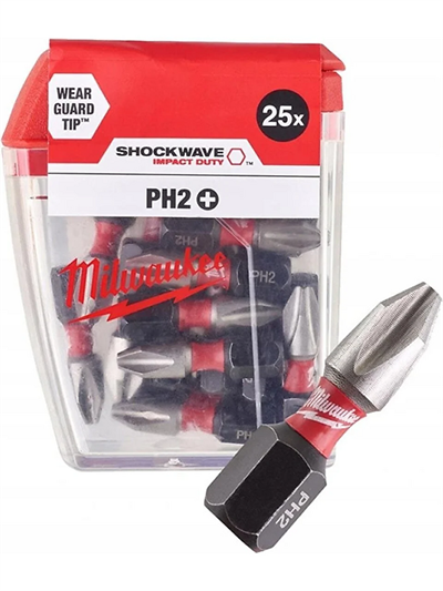 Milwaukee T4932430853 Yildiz Bits Uc Ph2x25mm Shockwave