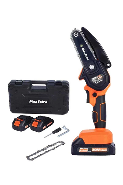 Max Extra MX8008 20 V 2.0 Ah Şarjlı Çift Akülü Mini Dal Budama Testeresi