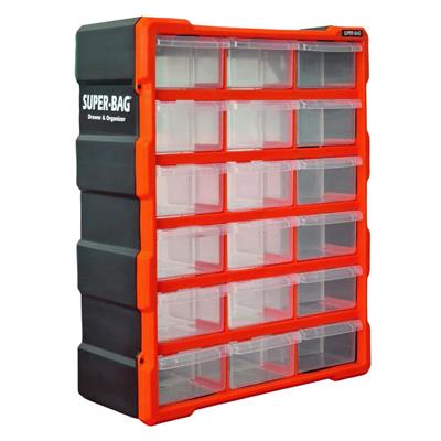 Süper Bag ASR-6002 18li Mono Blok Çekmeceli Organizer