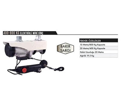 Mytol MV0800 400-800 kg Elektrikli Vinç