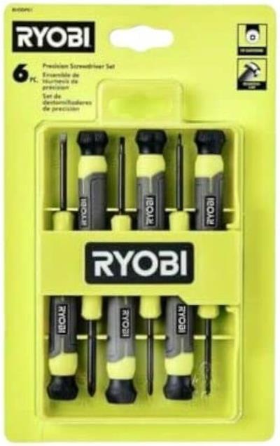 Ryobi Rhsdspc6 Manyetik 6lı Hassas Tornavida Seti
