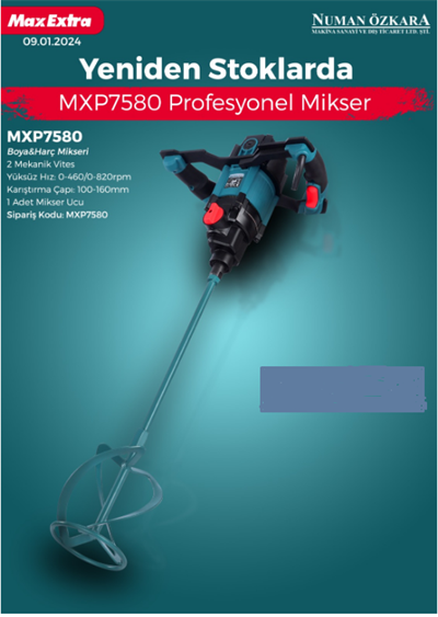 Max Extra MXP7580 Çift Vitesli Boya Harç Karıştırıcı