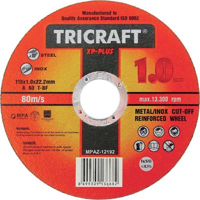 TRİCRAFT 115X1.0X22.2 MM İNOX KESME TAŞI 25Lİ PAKET