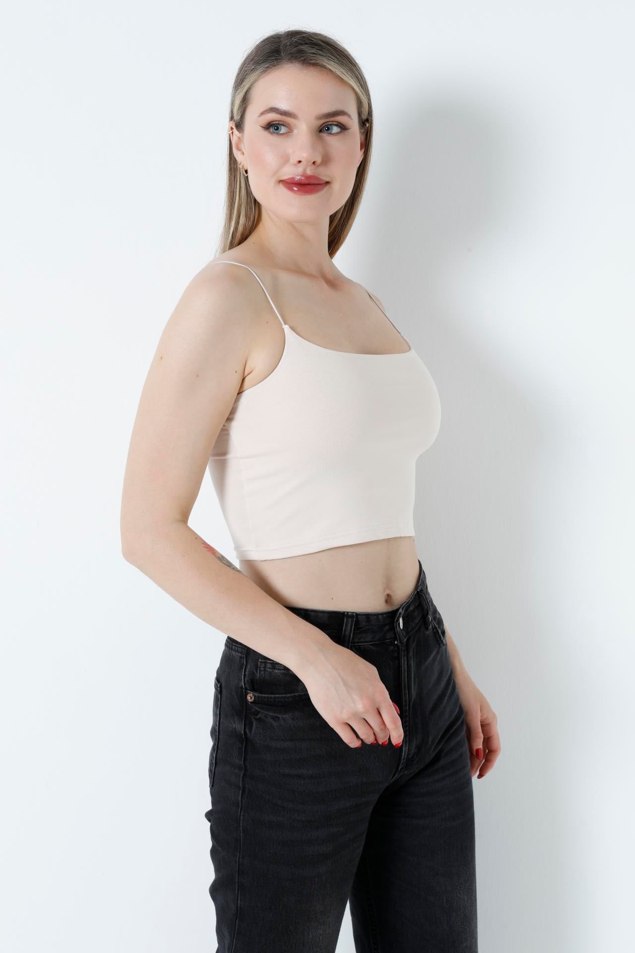 Kısa Crop Atlet Ten