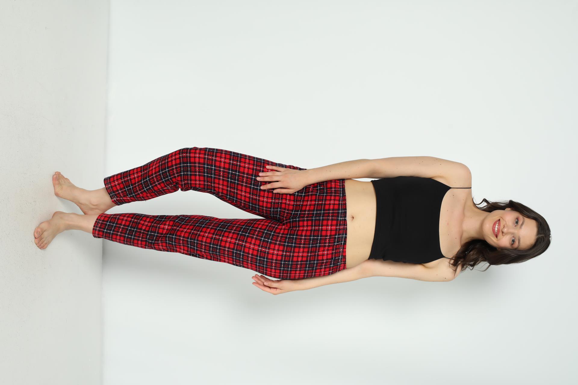 Küçük Kareli Pijama Kırmızı