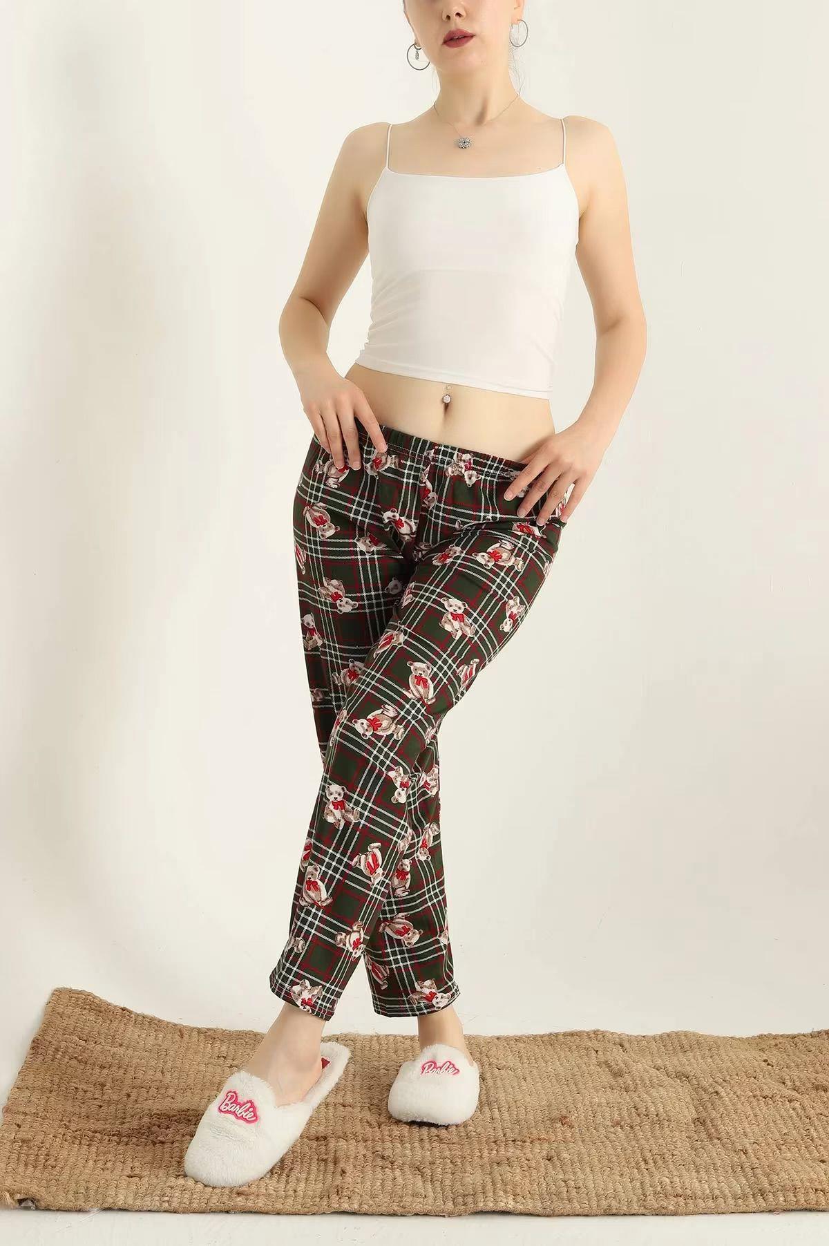 Ayıcık Desenli Pijama Altı Lacivert