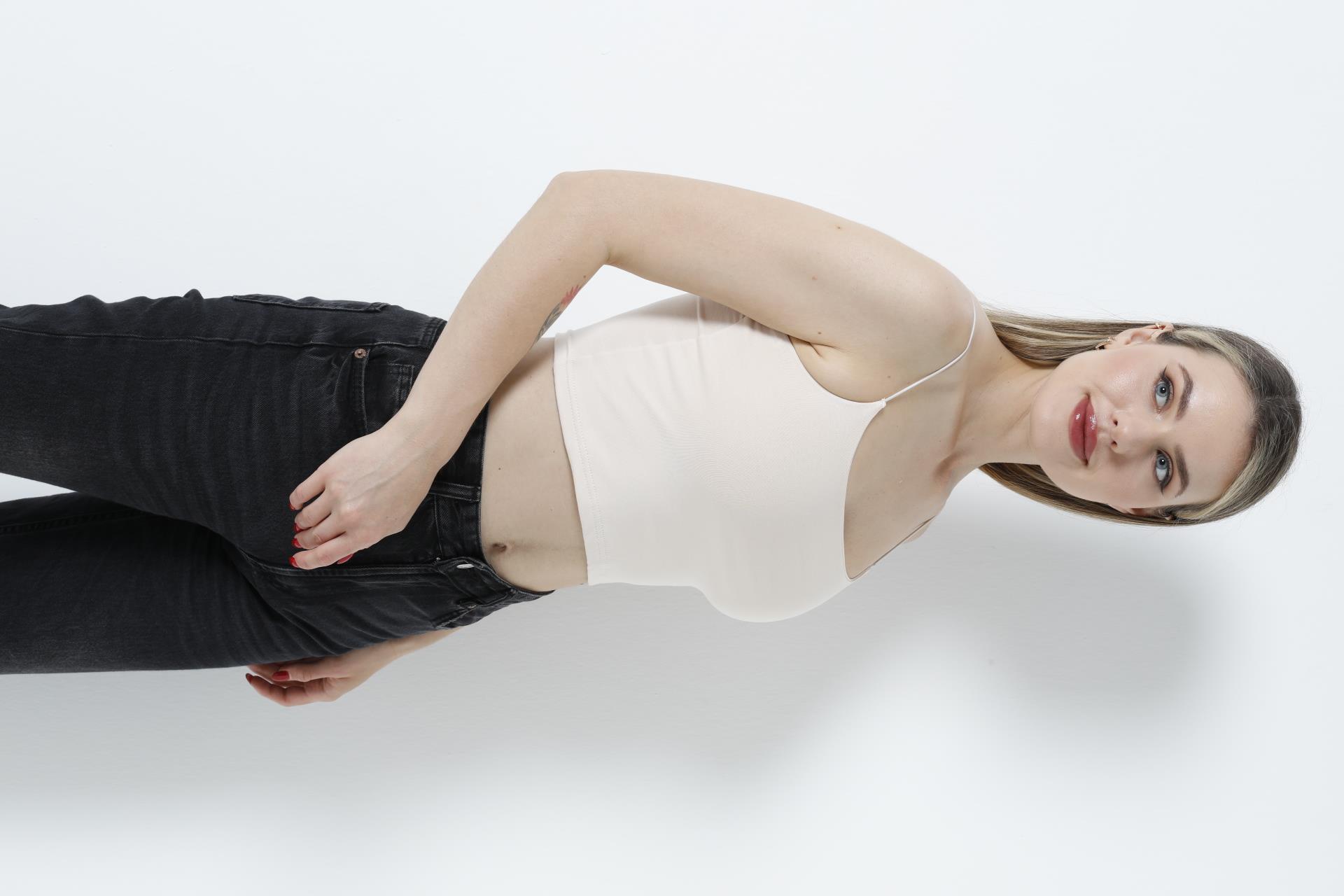 Kısa Crop Atlet Ten