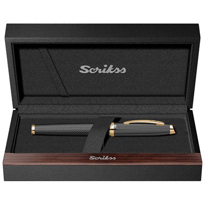 Scrıkss 390 Roller Kalem Mat Siyah Altın