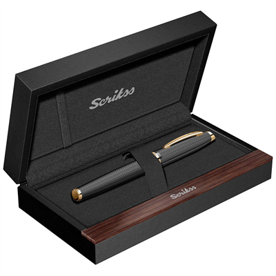 Scrıkss 390 Roller Kalem Mat Siyah Altın