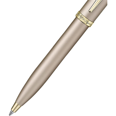 Sheaffer 100 Emily in Paris 9377 Koleksiyonu, Şampanya Altın Rengi Kalem, PVD Altın Kaplama, Yay Şeklinde Klips Tükenmez Kalem