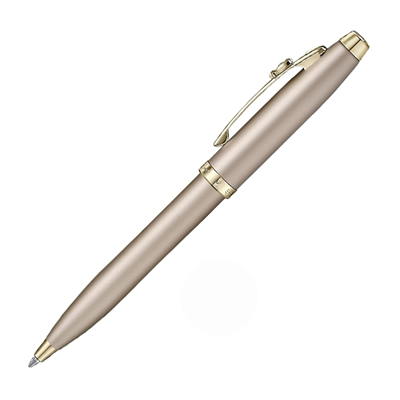 Sheaffer 100 Emily in Paris 9377 Koleksiyonu, Şampanya Altın Rengi Kalem, PVD Altın Kaplama, Yay Şeklinde Klips Tükenmez Kalem
