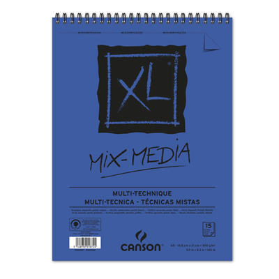 Canson XI Mix Media Defter A5 300gr 15yp Spiralli