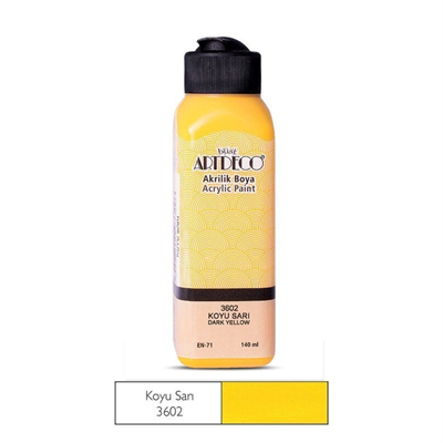 ARTDECOARTDECO AKRİLİK BOYA 140ML KOYU SARI 070R-3602292237-002