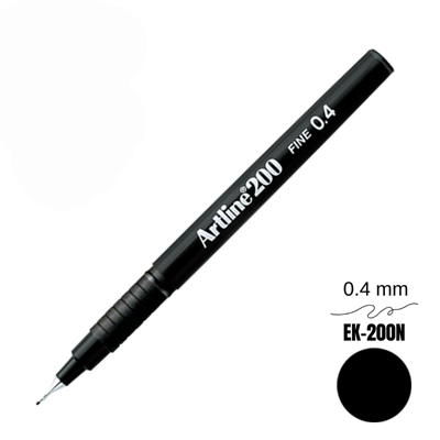 Artline 200 Fine Keçe Uçlu Yazı Kalemi 0.4mm Siyah