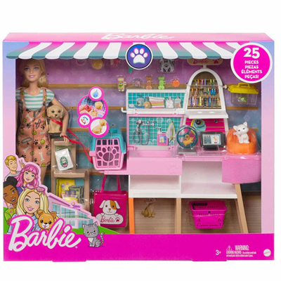 Barbie Ve Evcil Hayvan Dükkanı Oyun Seti