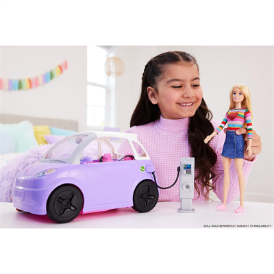 Barbienin Elektrikli Arabası Barbie arabası, çocuklar için oyuncaklar, şarj istasyonlu elektrikli araba HJV36
