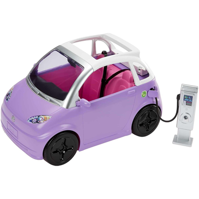 MATTELBarbie'nin Elektrikli Arabası Barbie arabası, çocuklar için oyuncaklar, şarj istasyonlu 'elektrikli araba' HJV36194735095087