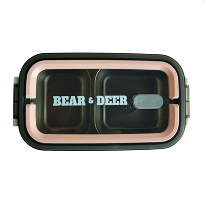 B&D İki Katlı Üç Bölmeli Çelik Beslenme Kabı 3 Renk (1132)