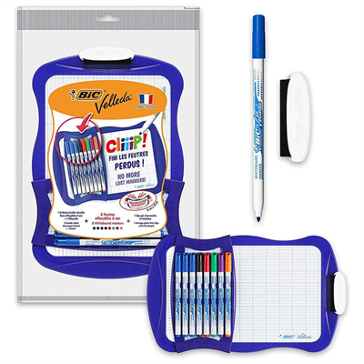 Bic Mini Beyaz Tahta + 8 Adet 1721 Tahta Kalemi + Silgi