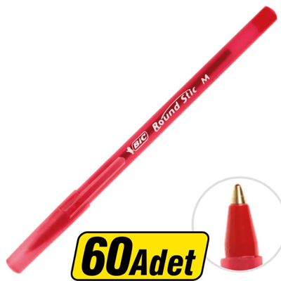 Bic Round Stic Tükenmez Kalem 1 mm Kırmızı 60lı Paket