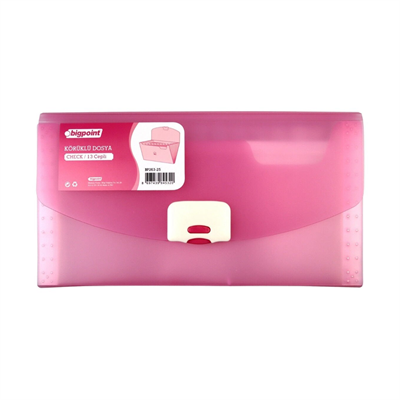 BİGPOİNTBigpoint Çıtçıtlı 13 Cepli Zarf Yatay Dosya Körüklü Pembe284863