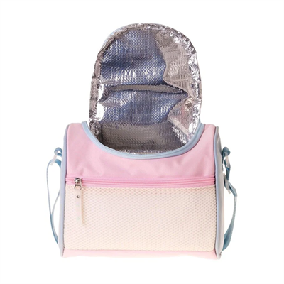 CalaCilo Kız Çocuk Cloudy Pembe Mavi Renkli Isı Yalıtımlı Okul Beslenme Çantası (Pembe - Mavi) - C4087