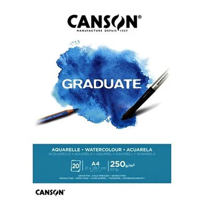 Canson Graduate Suluboya Defteri A4 250gr 20 Yaprak