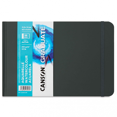 Canson Graduate Aquarelle 21.6x14cm 250gr 28yp Ciltli Sulu Boya Defteri