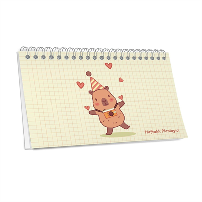 Capy 12,5*19 Spiralli Planner Defter Karışık Renk