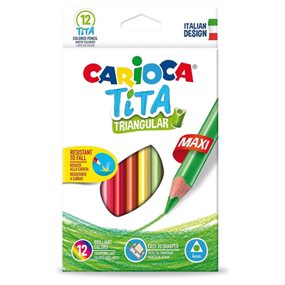 CARİOCACARİOCA 42793 TİTA JUMBO ÜÇGEN KURUBOYA KALEMİ 12 RENK307034