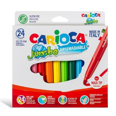 CARİOCACarioca Jumbo Yıkanabilir Keçeli Boya Kalemi 24Lü290205