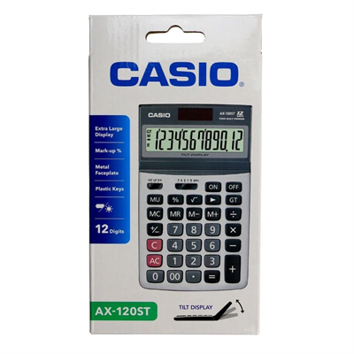 Casio Ax-120St Oynar Başlıklı Hesap Makinesi