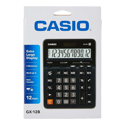 Casıo Gx-12 B/S Masa Üstü Hesap Makinası 12 Hane
