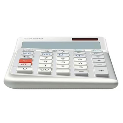 Casio JE-12E-WE Beyaz 12 Hane Masa Üstü Ergonomik Tuşlu Hesap Makinesi
