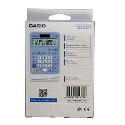 Casıo Mx-12B-Lb Mavi Hesap Mak.