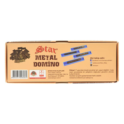 Star Domino Zamak Büyük Boy Domino Oyun Seti 