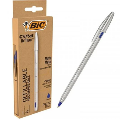 BİCCRİSTAL RENEW METAL GÖVDELİ TÜKENMEZ KALEM3086123640139