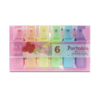 Maxx Portable 6Lı Renkli Fosforlu Kalem Set