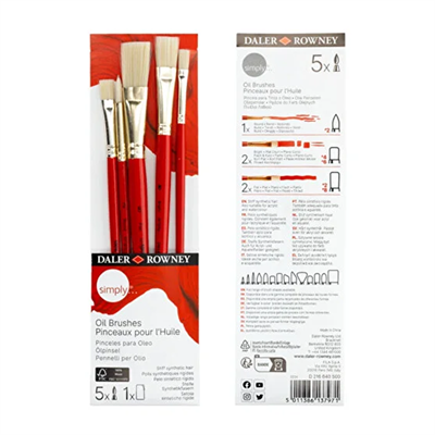 Daler Rowney Simply Yağlı Boya Fırça Uç 5li