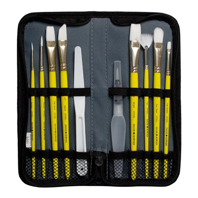 Daler Rowney Simply Mixed Media 10 Lu Brush Zip Case Fırça Seti