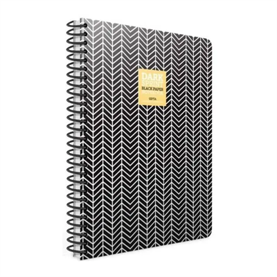 Gıpta Dark Sprint Spiralli Siyah Sayfalı Defter 17x24 cm 50 yp Tekli