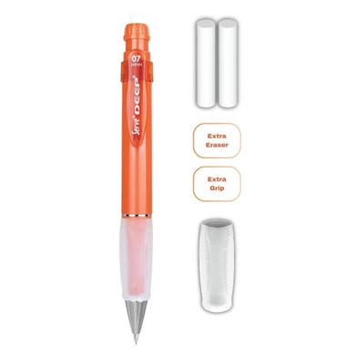 Serve Deep Toprak Tonları Serisi 0.7 mm Kalem Grip & Silgi Yedekli Set – Kiremit Versatil Kalem Seti