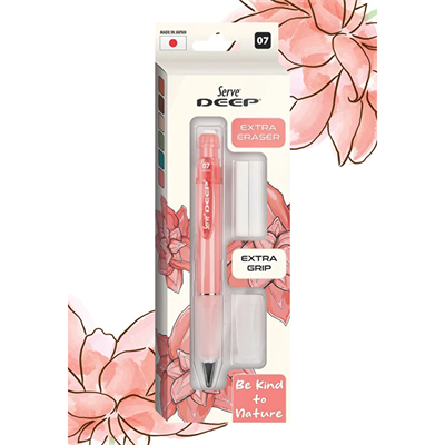 Serve Deep Versatil Kalem 07mm- Toprak Tonları - Yedekli Set (Grip ve Silgi)