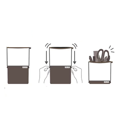 Delde Katlanabilir Masaüstü Kalemlik natural B