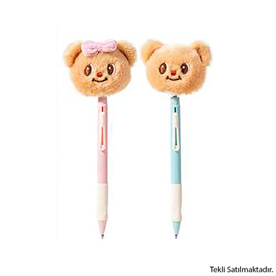Deli Butter Bear Başlıklı Gel Pen 0.5 Mm Siyah Hy011